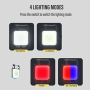 Compact Multi-Function COB Keychain Flashlight with Magnetic Feature