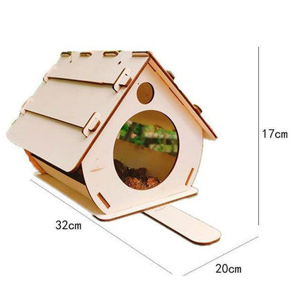 Wooden Hummingbird Feeder House Kit: Build Your Own Outdoor Bird Oasis