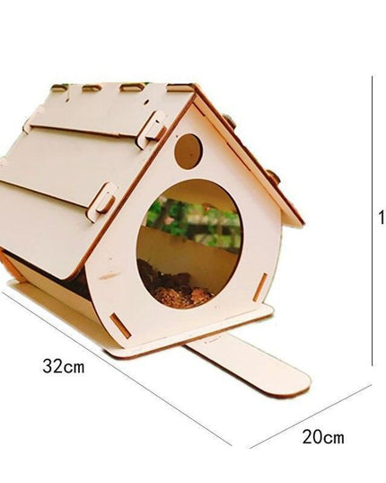 Wooden Hummingbird Feeder House Kit: Build Your Own Outdoor Bird Oasis