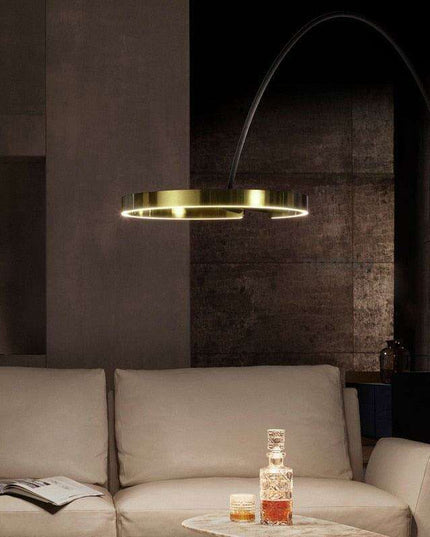Sleek Circular LED Floor Lamp - Illuminate Your Space with Contemporary Style