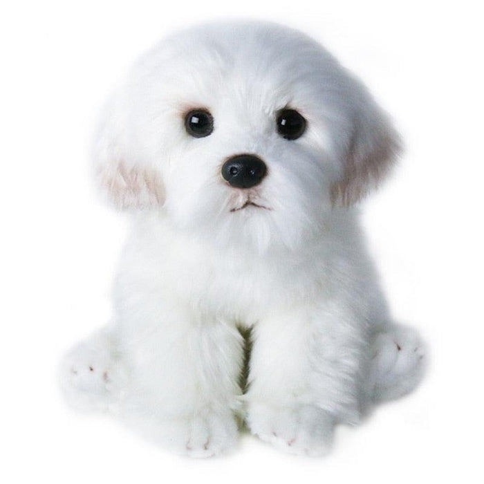 Opulent Maltese Puppy Plush: A Refined Furry Friend