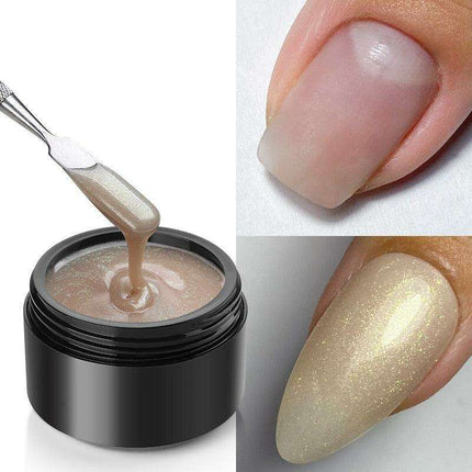 At-Home Salon Nail Extension Kit – Milky White UV Builder Gel for Professional Results