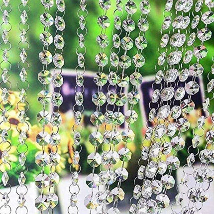 Radiant Diamond Sparkle Acrylic Bead Room Divider for Elegant Home Decor