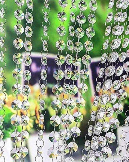 Radiant Diamond Sparkle Acrylic Bead Room Divider for Elegant Home Decor