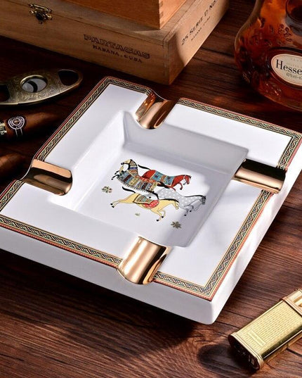 Luxury Ceramic Cigar Trough Ashtray for the Discerning Aficionado