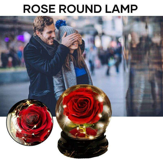 Forever Blooming LED Rose Dome - Enchanting Romantic Decor