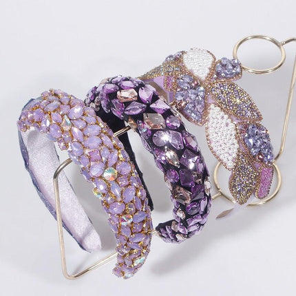 Lavish Purple Glam Headband - Stylish Hair Accessory for Women
