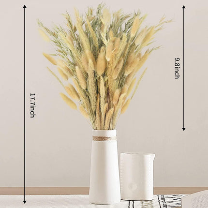 Rustic Boho Bunny Tail Dried Flower Arrangement for Weddings and Home Decor