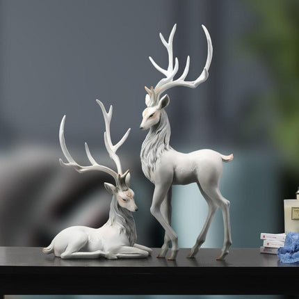 Nordic Graceful Deer Sculpture: Infuse Artistic Charm into Your Home
