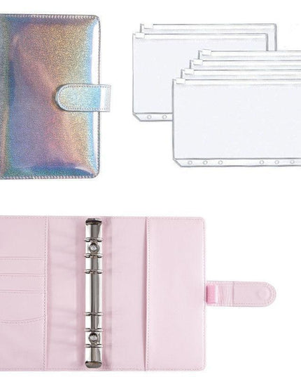 Elegant A6 Budget Planner Organizer with Customizable Loose-Leaf Pages and Secure Zippered Pockets - Stylish Financial Management Tool for Effortless Budgeting