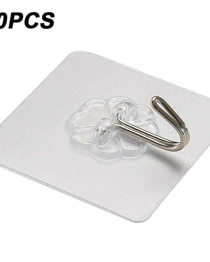 Transparent Self-Adhesive Hook Collection for Effortless Home Organization (1-30 Pieces)