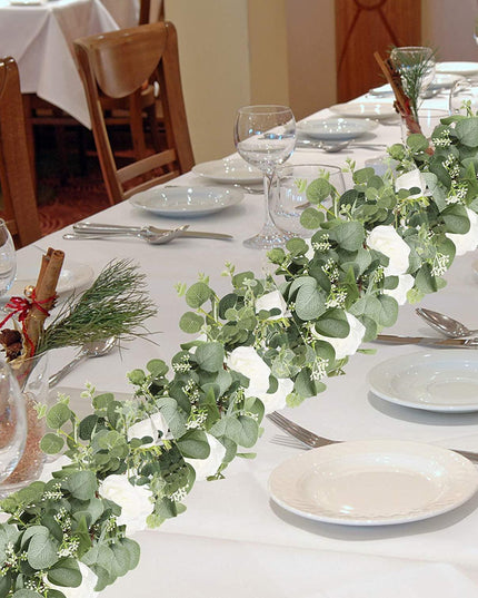 Elegant Faux Eucalyptus Greenery Stems for Modern Home Styling