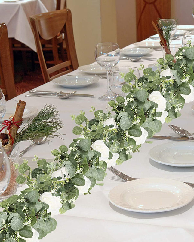 Elegant Faux Eucalyptus Greenery Stems for Modern Home Styling