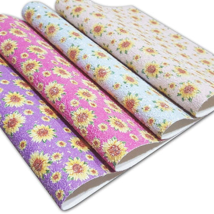 Sunflower Glitter Leather - Creative Crafting Delight