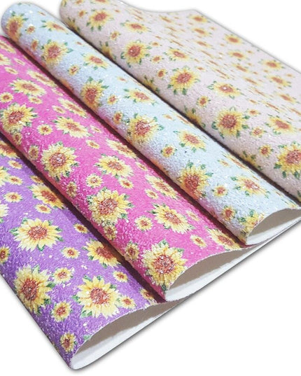 Sunflower Glitter Leather - Creative Crafting Delight