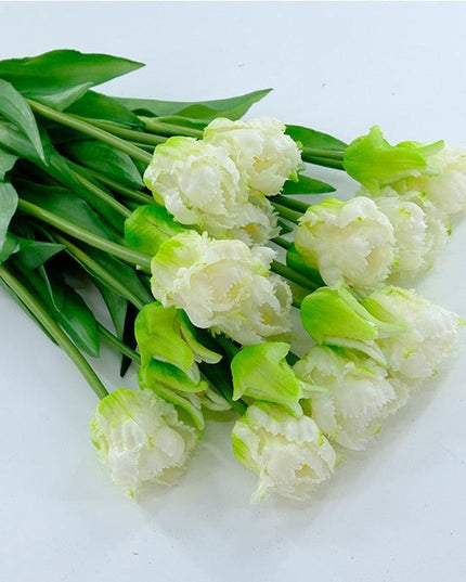 Chic Parrot Tulip Silk Floral Arrangement - 5-Piece Luxe Botanical Set