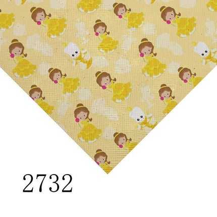 Enchanting Beauty and the Beast Themed Faux Leather Crafting Sheet - High-Quality Material for Imaginative Projects