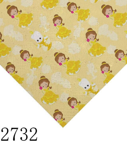 Enchanting Beauty and the Beast Themed Faux Leather Crafting Sheet - High-Quality Material for Imaginative Projects