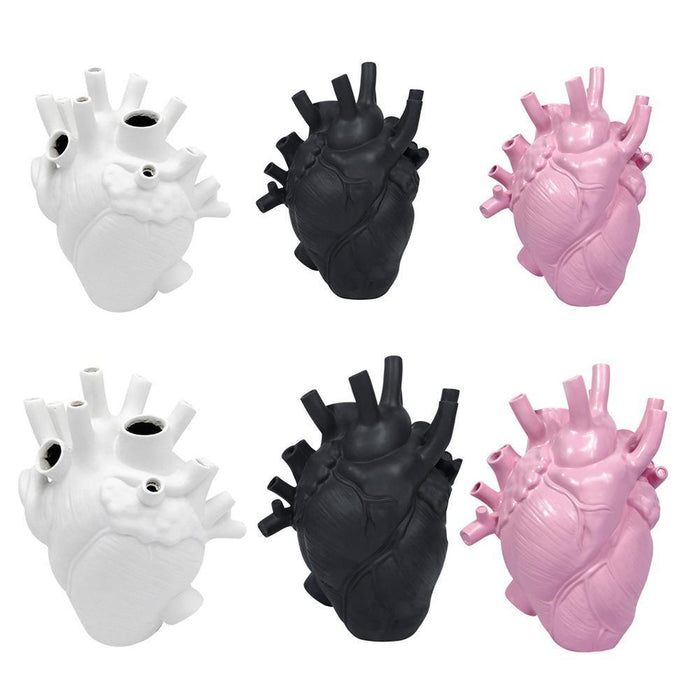 Anatomical Heart Resin Vase: Elegant Floral Decor Accent
