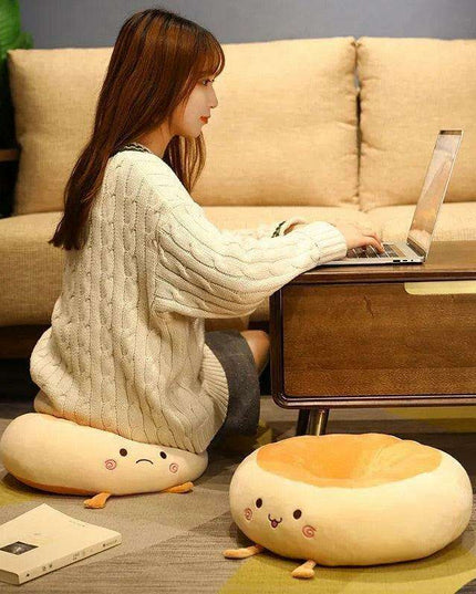 Bread Loaf Plush Comfort Cushion - Ideal for Relaxation, Travel, and Home Use