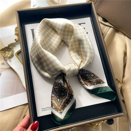 Elegant Leopard Print Silk-like Scarf: Elevate Your Style Game