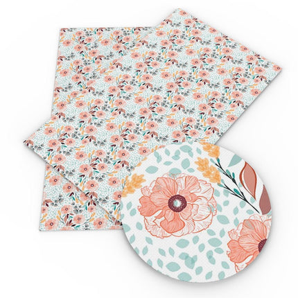 Charming Floral Synthetic Leather Craft Sheets - Essential for Creatives