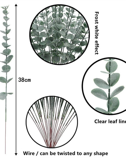 Elegant Faux Eucalyptus Greenery Stems for Modern Home Styling