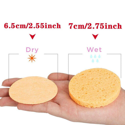 Luxurious Natural Cellulose Compressed Sponge Sheets - 100 Pack for Spa-Like Skincare