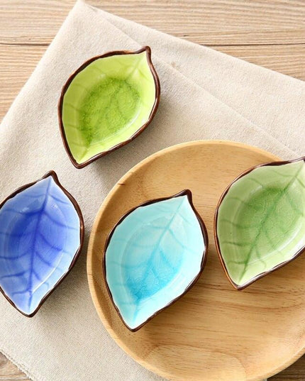 Leaf-Shaped Ceramic Serving Bowls - Set of 2