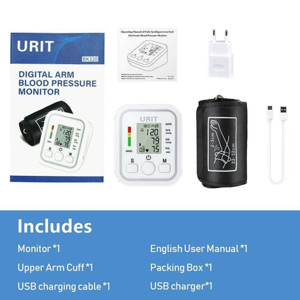 Dual User Digital Blood Pressure Monitor with One-Touch Operation and Memory Storage