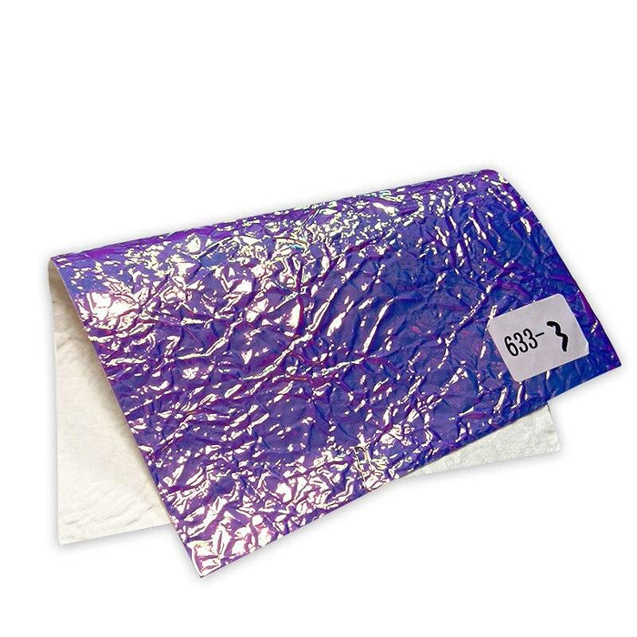 Iridescent Metallic Holographic PU Leather Fabric Sheet