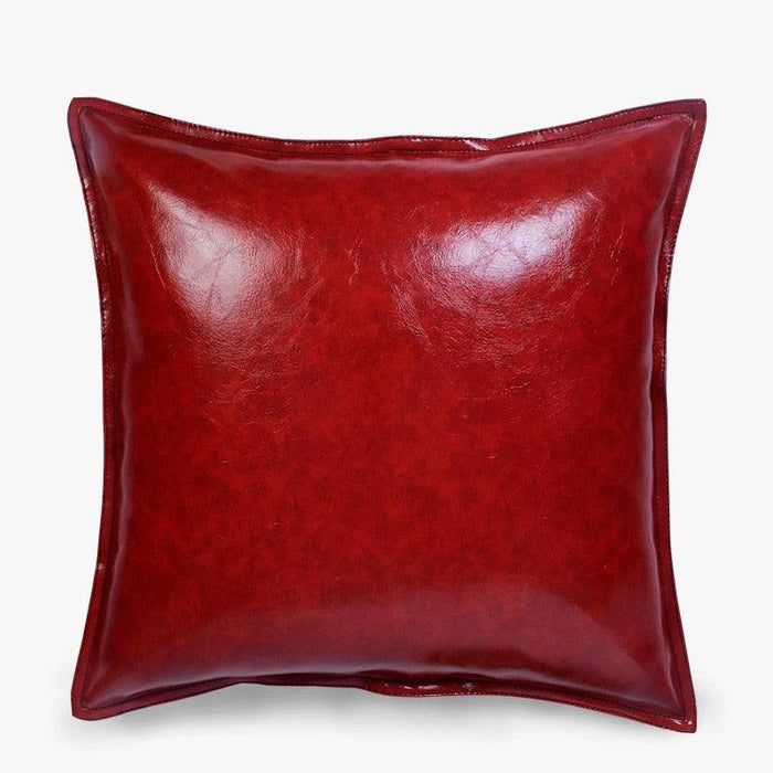 Luxurious PU Leather Pillow Cover - Stain-Resistant Sofa Cushion Protector