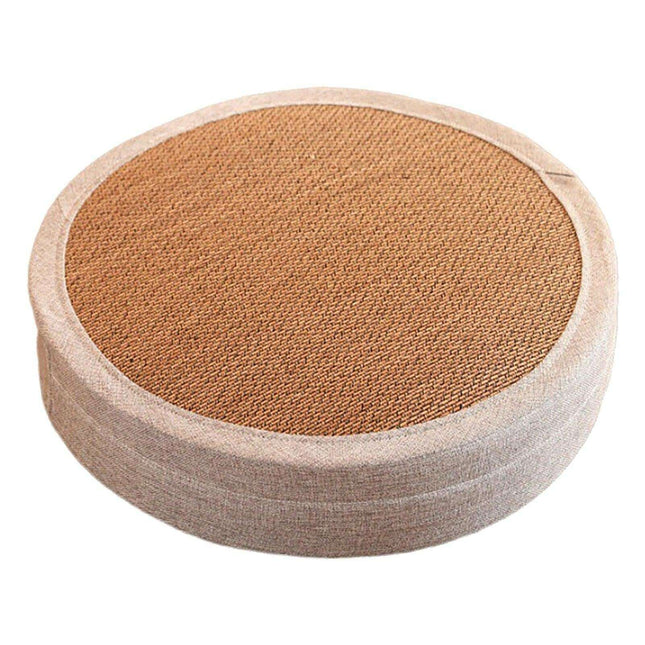 Serene Cattail Japanese Futon Meditation Cushion - Hand-Woven Round Floor Pillow