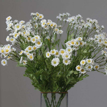 Serene Chamomile Silk Floral Branch - Nature's Elegance for Timeless Home Decor..