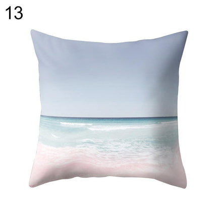 Serene Coastal Sunset Pillow Cover - Elegant Seascape Accent for Home & Office