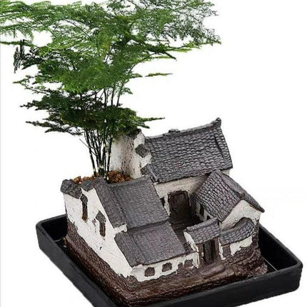 Serene Harmony: Artisan Bamboo and Ceramic Flower Pot for Zen-inspired Living - Très Elite