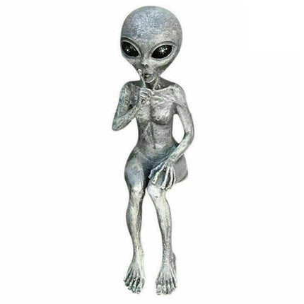 Serene Intergalactic Zen Alien Meditation Sculpture - Très Elite