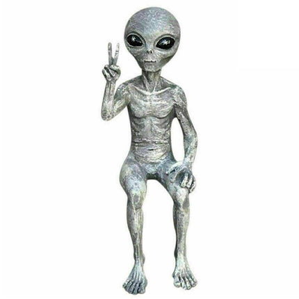 Serene Intergalactic Zen Alien Meditation Sculpture - Très Elite
