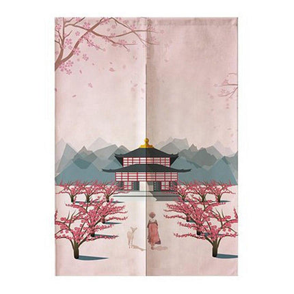 Serene Japanese Sky Half-Curtain: A Touch of Elegance and Cultural Charm..