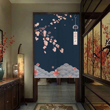 Serene Japanese Sky Half-Curtain: A Touch of Elegance and Cultural Charm..