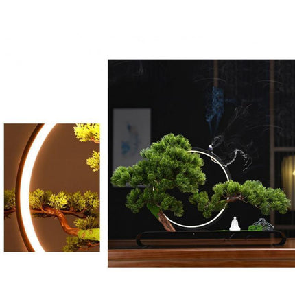 Serene LED Forest Waterfall Incense Burner Set