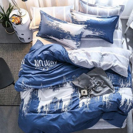 Serene Slumber Set: Elegant Printed Duvet and Pillowcase Ensemble for Ultimate Comfort - Très Elite