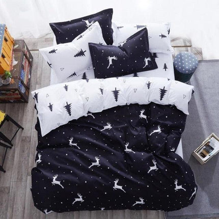 Serene Slumber Set: Elegant Printed Duvet and Pillowcase Ensemble for Ultimate Comfort - Très Elite