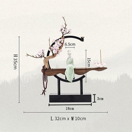 Serenity Flow Ceramic Backflow Incense Burner