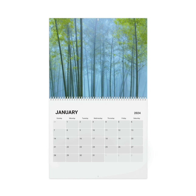 Serenity Splendor 2024 Wall Calendar - Artistic Beauty for a Calming Year