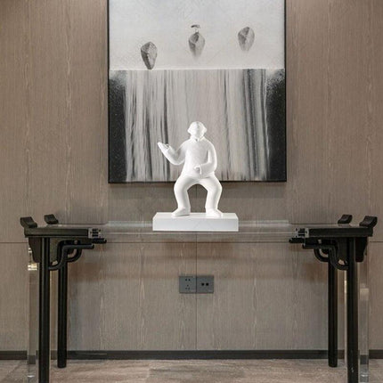 Serenity in Motion: Elegant Tai Chi Abstract Sculpture for Cultural Decor - Très Elite