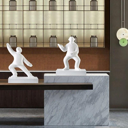 Serenity in Motion: Elegant Tai Chi Abstract Sculpture for Cultural Decor - Très Elite