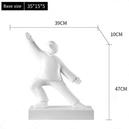 Serenity in Motion: Elegant Tai Chi Abstract Sculpture for Cultural Decor - Très Elite