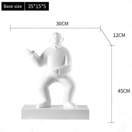 Serenity in Motion: Elegant Tai Chi Abstract Sculpture for Cultural Decor - Très Elite
