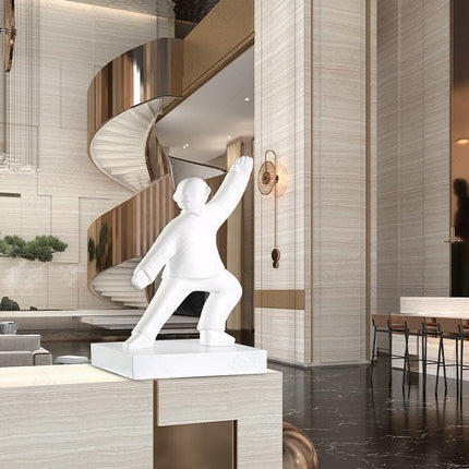 Serenity in Motion: Elegant Tai Chi Abstract Sculpture for Cultural Decor - Très Elite
